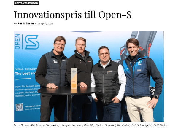 Innovationspris till Open-S